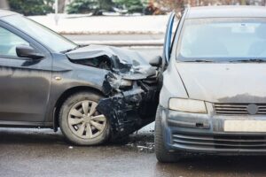 T-Bone car accident on the highway