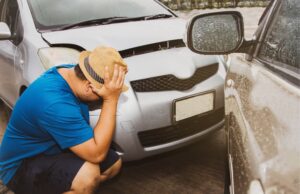 A rideshare accident occurs due to another driver's negligence.